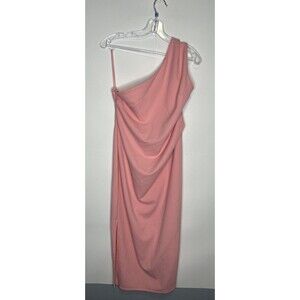 Anrabess Light Pink One Shoulder Bodycon Evening Dress Size Large NWT